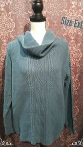 Cobalt Blue Cowl Neck Sweater